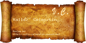 Valló Celesztin névjegykártya